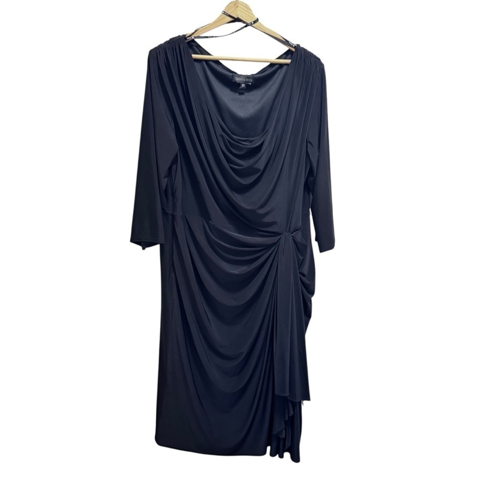 Tadashi Shoji Scoop Neck Long Sleeve Midi Dress Size 2x